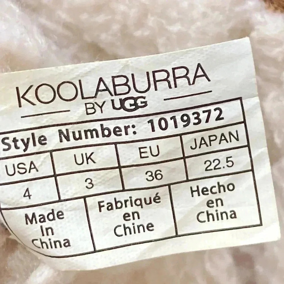 KOOLABURRA BY UGG GIRLS SIZE 4 PULL ON CARAMEL TAN BOOTS SHERPA LINED BOW ACCENT - Picture 11 of 14